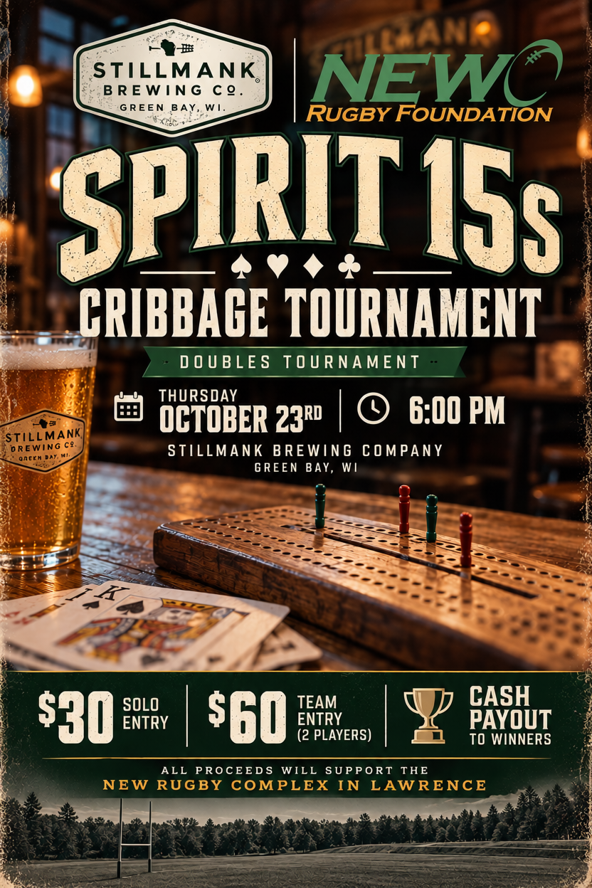 Spirit 15s Cribbage Tournament poster — Stillmank Brewing Co., October 23, 7:00 PM